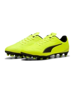 PUMA - SCARPA DA CALCIO DA UOMO GIALLO FLUO E NERA VITORIA II FG/AG, 108500-06