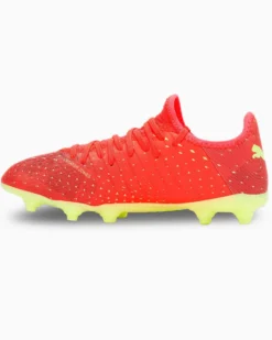 PUMA - Scarpa da calcio rossa e gialla, numerata 30/38,5 - FUTURE Z 4.4 FG/AG JR