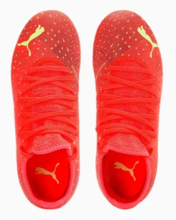 PUMA - Scarpa da calcio rossa e gialla, numerata 30/38,5 - FUTURE Z 4.4 FG/AG JR
