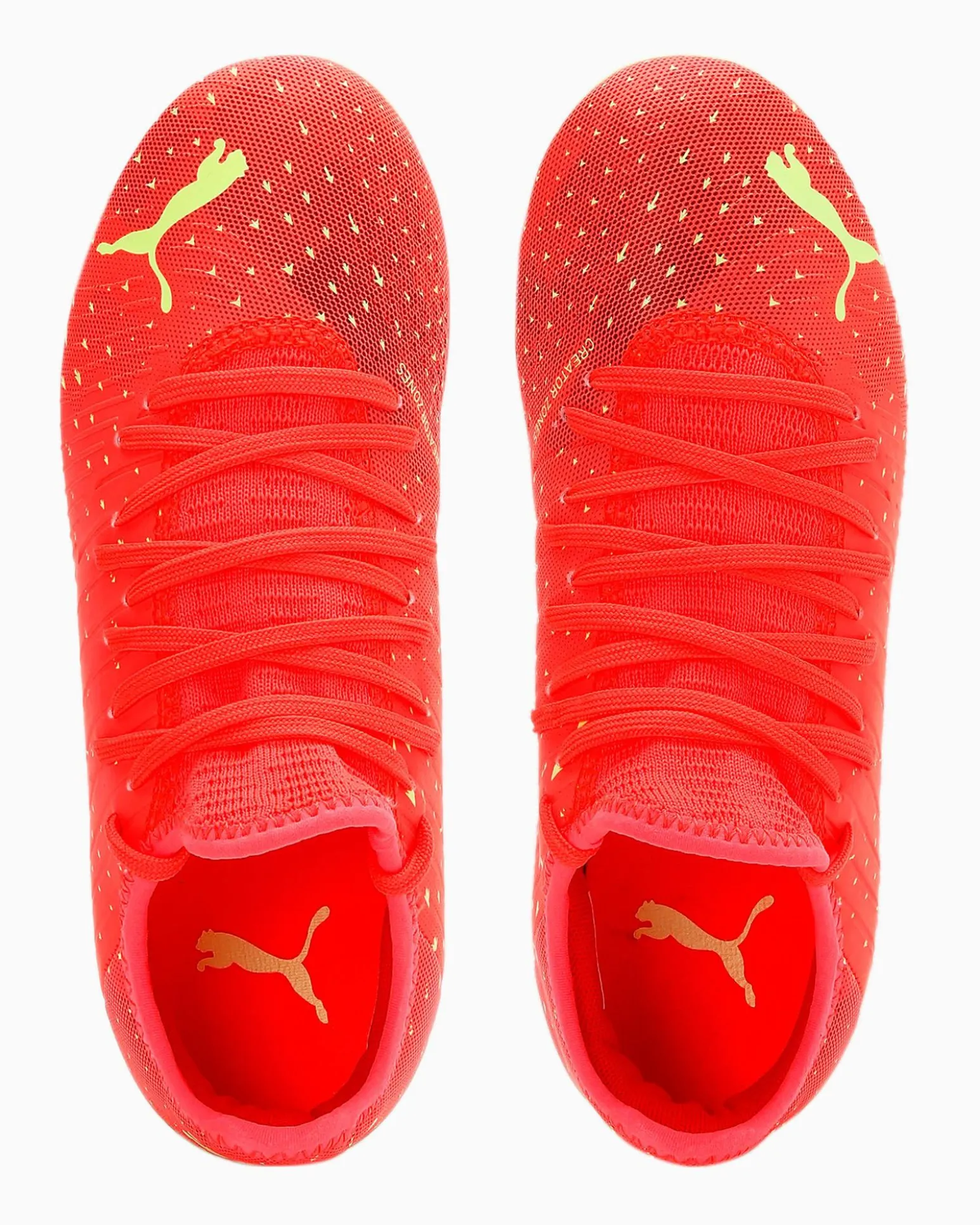PUMA - Scarpa da calcio rossa e gialla, numerata 30/38,5 - FUTURE Z 4.4 FG/AG JR