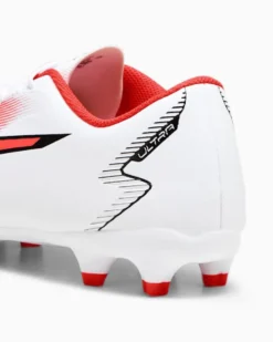 PUMA - Scarpa da calcio uomo bianca e rossa - ULTRA PLAY FG/AG
