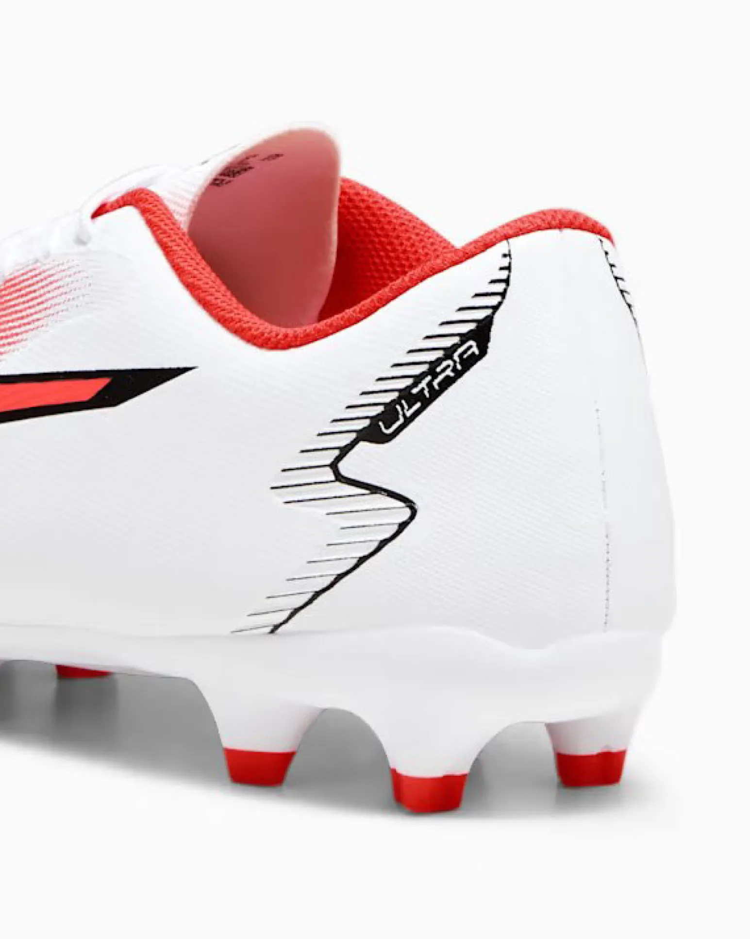PUMA - Scarpa da calcio uomo bianca e rossa - ULTRA PLAY FG/AG