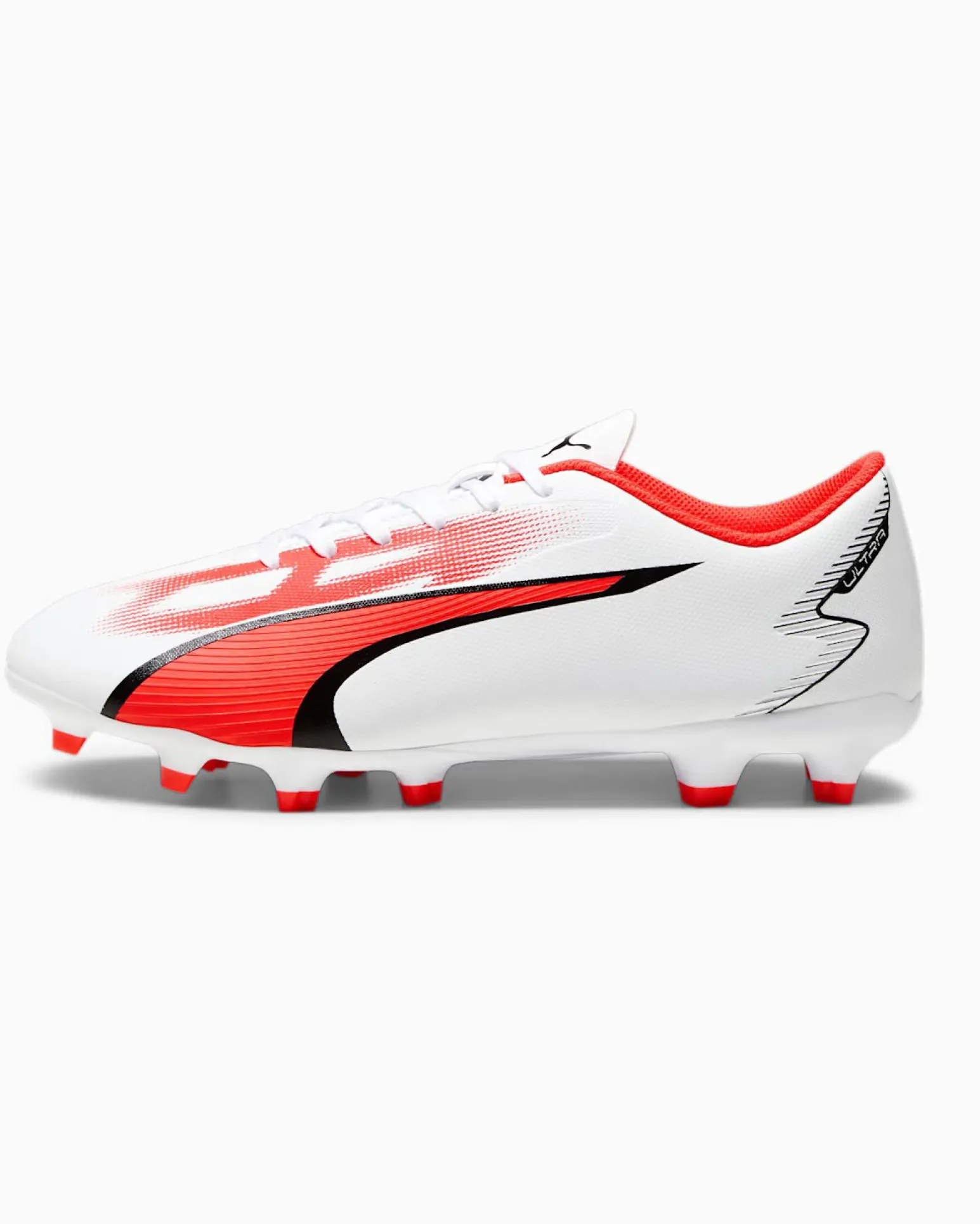 PUMA - Scarpa da calcio uomo bianca e rossa - ULTRA PLAY FG/AG