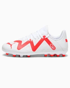 PUMA - Scarpa da calcio uomo bianca e rossa - FUTURE PLAY MG
