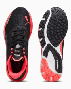 PUMA - Scarpa da running donna nera e rosa fluo con intersuola nitro foam ammortizzante - VELOCITY NITRO 2 WNS