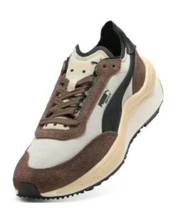 PUMA - Scarpa da uomo beige/marrone con dettagli crema e nero - RIDER ELITE WINTER