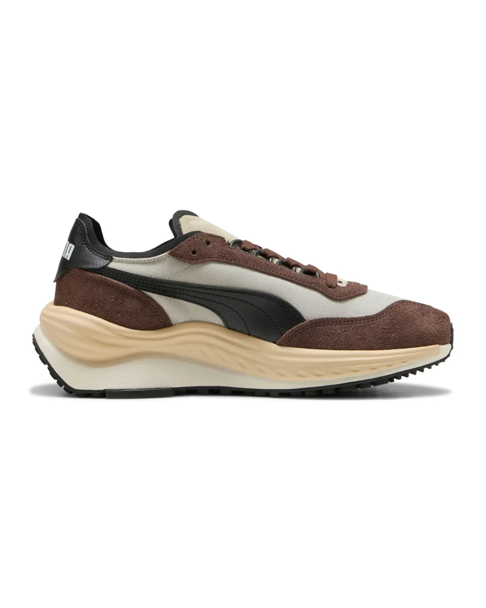 PUMA - Scarpa da uomo beige/marrone con dettagli crema e nero - RIDER ELITE WINTER