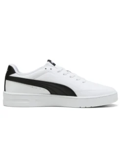PUMA -Scarpa da uomo bianca con dettagli neri - COURT CLASSIC CLEAN