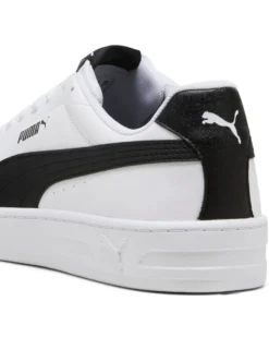 PUMA -Scarpa da uomo bianca con dettagli neri - COURT CLASSIC CLEAN