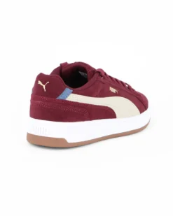 PUMA - Scarpa da uomo bordeaux con dettagli sabbia e bianchi - COURT CLASSICO SD