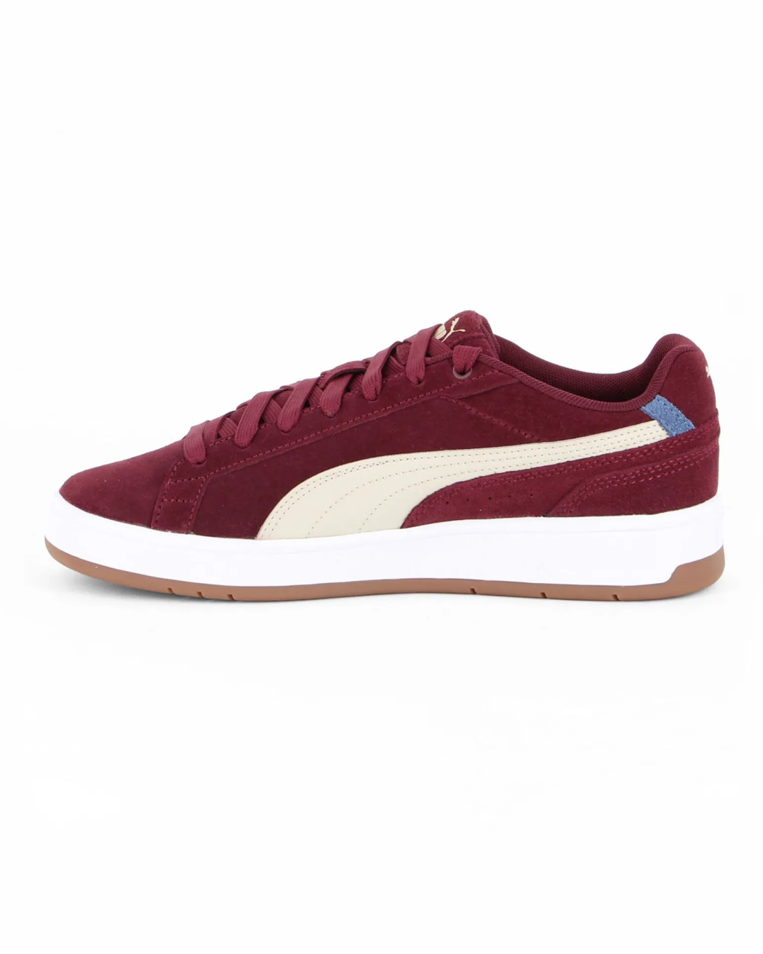 PUMA - Scarpa da uomo bordeaux con dettagli sabbia e bianchi - COURT CLASSICO SD