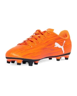 PUMA - Scarpe da calcio uomo arancioni e bianche - RAPIDO III FG/AG