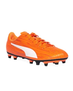 PUMA - Scarpe da calcio uomo arancioni e bianche - RAPIDO III FG/AG