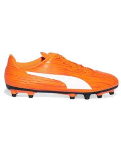 PUMA - Scarpe da calcio uomo arancioni e bianche - RAPIDO III FG/AG