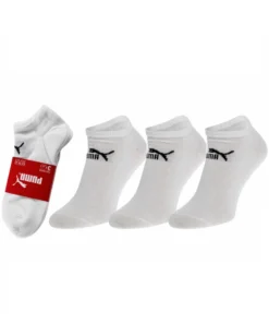 PUMA - Set 3 paia calzini fantasmino da uomo bianchi