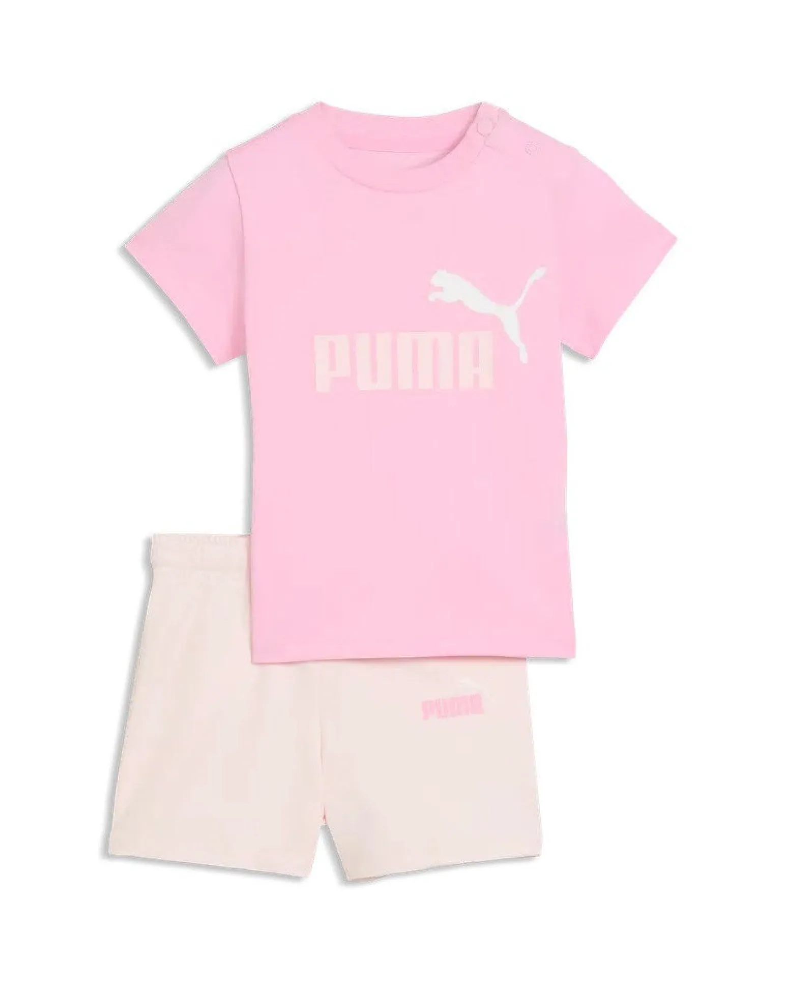 PUMA - SET SHORT+ T-SHIRT ROSA E CREMA BABY ( 6 MESI - 4 ANNI)MINICATS ESSENTIALS, 686285-75