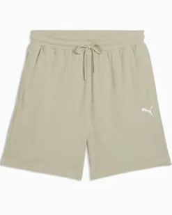 PUMA -SHORT GRIGIO WARDROBE ESSESSENTIAL  WAFFLE RELAXED , 634367-61