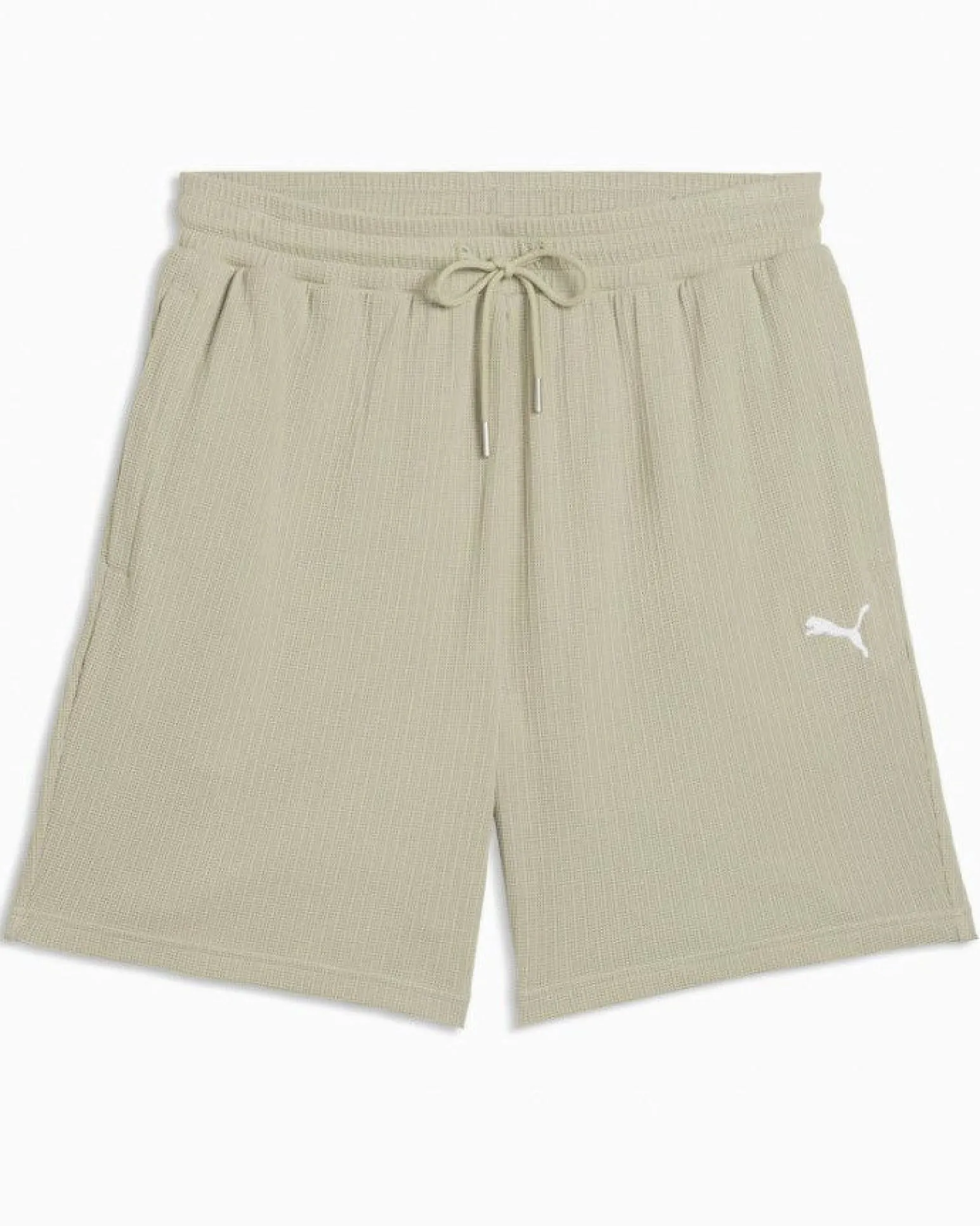 PUMA -SHORT GRIGIO WARDROBE ESSESSENTIAL WAFFLE RELAXED , 634367-61