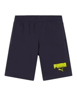 PUMA -SHORT JUNIOR ( 7-16ANNI) BLU ESSENTIAL GRAPHIC JERSEY 10", 694952-16
