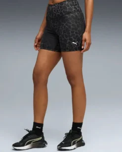 PUMA - SHORT MACULATO NERO E GRIGIO ESSENTIAL SPOTTED HAZE DA DONNA, 528513-01