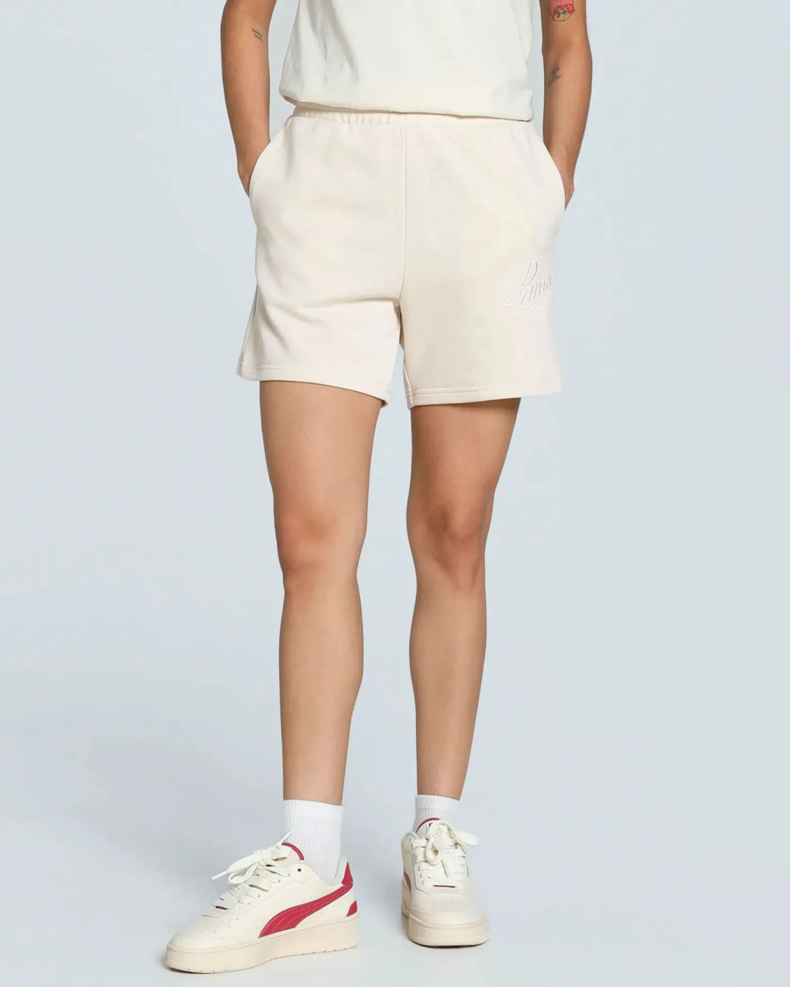 PUMA SHORT PANNA ESSENTIAL SCRIPT HIGH-WAIST 5" UNISEX, 684984-87