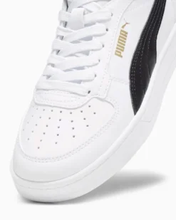 PUMA - Sneaker alta bianca e nera con dettagli oro, numerata 36/39 - CAVEN 2.0 MID JR