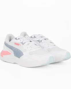 PUMA - Sneaker bianca e rosa con logo metallizzato, numerata 36/39 - X RAY SPEED LITE BLINK JR