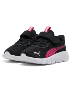 PUMA - SNEAKER KIDS FLEXFOCUS MODERN AC+ TD NERA CON DETTAGLI FUXIA, NUMERATA 20/27, 311523-05