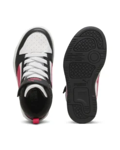 PUMA -SNEAKERS ALTA JUNIOR REBOUND V6, NERA E ROSSA,  NUMERATA 28/35 - 393832-16