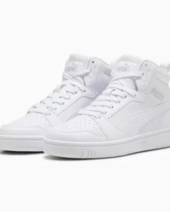 PUMA - sneakers alta REBOUND V6 MID bianca numerata 36/39 393831-05