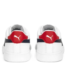 PUMA - Sneakers bianca e blu in VERA PELLE con dettagli rossi, numerata 36/39 - SMASH V2 L JR