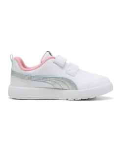 PUMA -  SNEAKERS BIMBA BIANCA E GRIGIA COURTFLEX V3 SPACE BELLE DAL 28 AL 35-  404345-01
