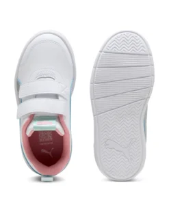 PUMA -  SNEAKERS BIMBA BIANCA E GRIGIA COURTFLEX V3 SPACE BELLE DAL 28 AL 35-  404345-01