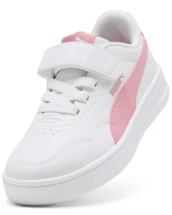 PUMA - SNEAKERS BIMBA  BIANCA E ROSA  COURT LALLY PS   DAL 28 AL 35,  402305-07