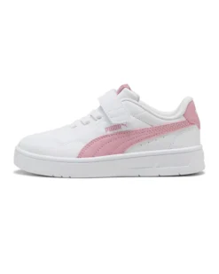 PUMA - SNEAKERS BIMBA  BIANCA E ROSA  COURT LALLY PS   DAL 28 AL 35,  402305-07