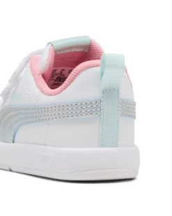 PUMA - SNEAKERS BIMBA  BIANCA, ROSA E GRIGIA COURTFLEX V3 SPACE BELLE TD  DAL 20 AL 27,  404346-01