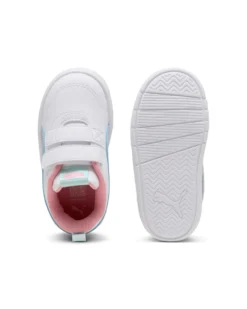 PUMA - SNEAKERS BIMBA  BIANCA, ROSA E GRIGIA COURTFLEX V3 SPACE BELLE TD  DAL 20 AL 27,  404346-01