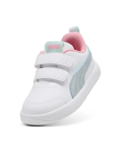 PUMA - SNEAKERS BIMBA  BIANCA, ROSA E GRIGIA COURTFLEX V3 SPACE BELLE TD  DAL 20 AL 27,  404346-01