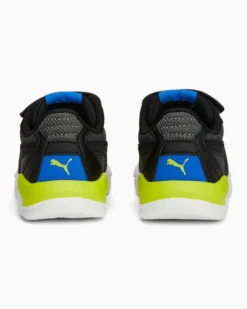 PUMA - Sneakers da bambino nera e verde lime con dettagli blu, numerata 20/27 - X RAY SPEED LITE AC INF