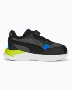 PUMA - Sneakers da bambino nera e verde lime con dettagli blu, numerata 20/27 - X RAY SPEED LITE AC INF