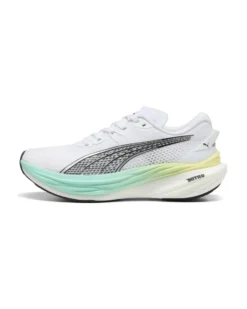 PUMA - SNEAKERS DA DONNA BIANCA, NERA,VERDE E GIALLA DEVIATE NITRO 3, 309708-20