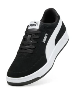 PUMA - SNEAKERS DA UOMO NERA E BIANCA COURT CLASSIC CLEAN SD, 402680-01