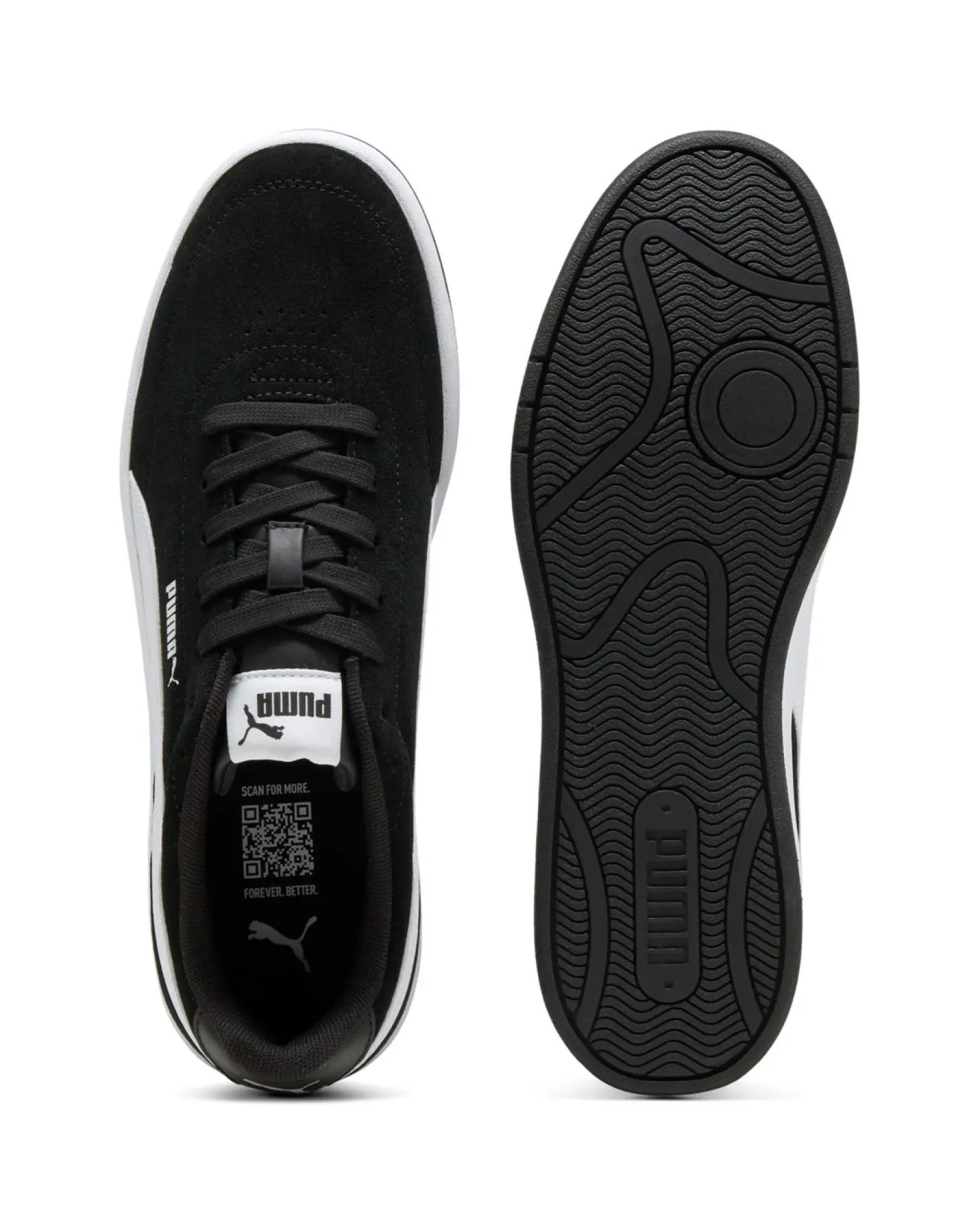 PUMA - SNEAKERS DA UOMO NERA E BIANCA COURT CLASSIC CLEAN SD, 402680-01