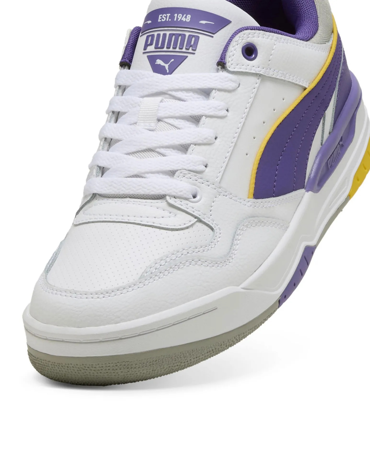 PUMA - SNEAKERS DA UOMO REBOUND RETRO BIANCA-VIOLA E GIALLA - 400197-08