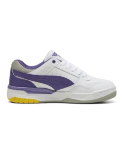 PUMA - SNEAKERS DA UOMO REBOUND RETRO BIANCA-VIOLA E GIALLA - 400197-08