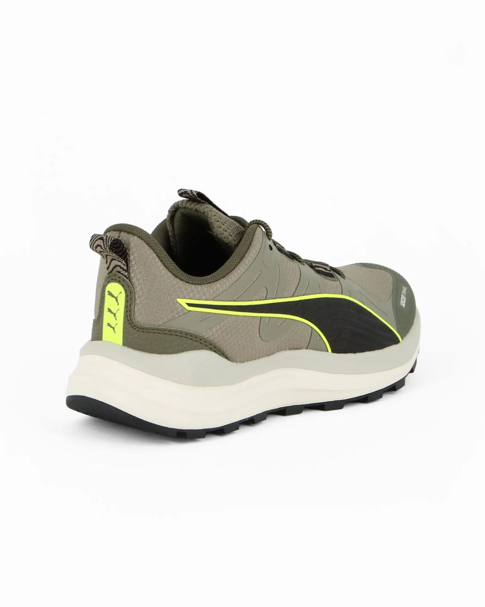 PUMA -SNEAKERS DA UOMO REFLECT LITE TRAIL VERDE, NERA E GIALLO FLUO - 379440-18