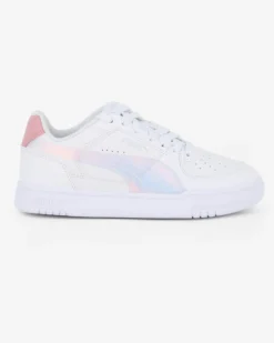 PUMA - SNEAKERS JUNIOR CAVEN III HOLO 2.0 GS BIANCA CON DETTAGLI ROSA DAL 36 AL 39, 406893-01