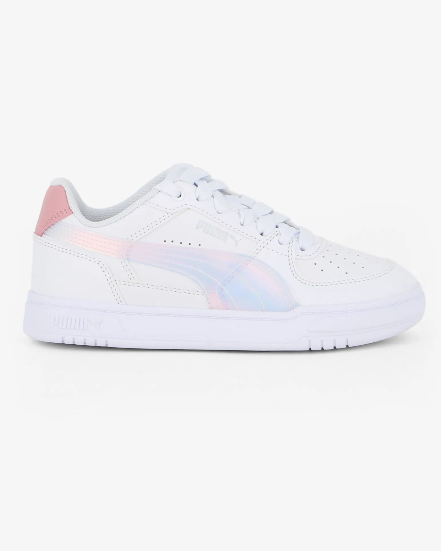 PUMA - SNEAKERS JUNIOR CAVEN III HOLO 2.0 GS BIANCA CON DETTAGLI ROSA DAL 36 AL 39, 406893-01