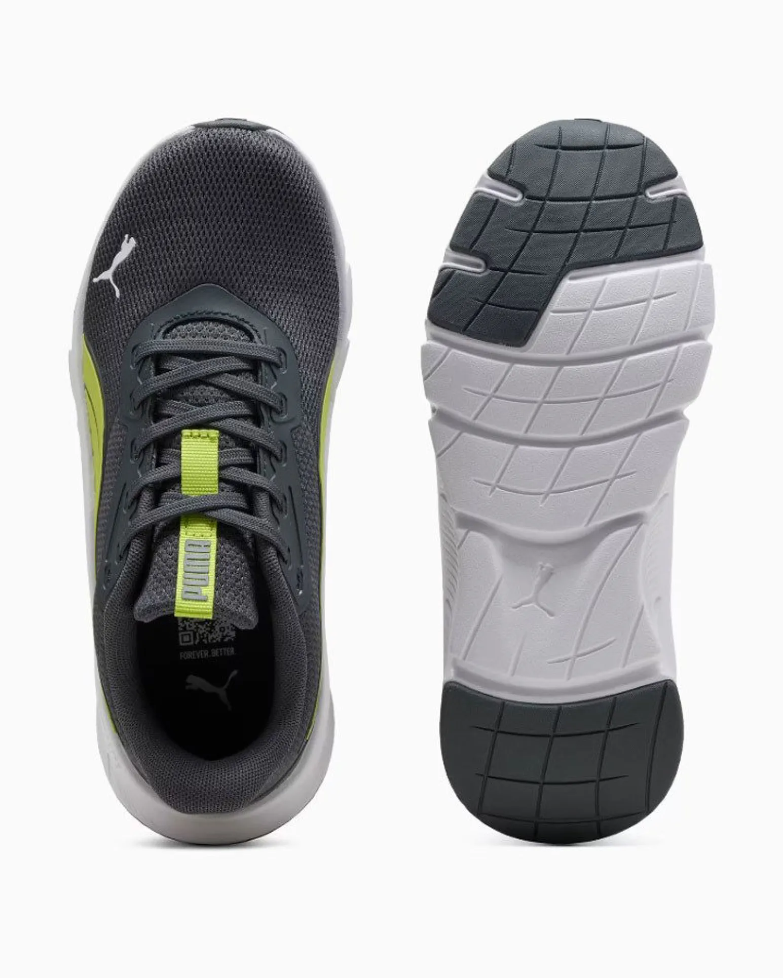 PUMA - SNEAKERS JUNIOR FLEXFOCUS LITE MODERN GS GRIGIO SCURO E LIME, NUMERATA 36/39, 401517-26
