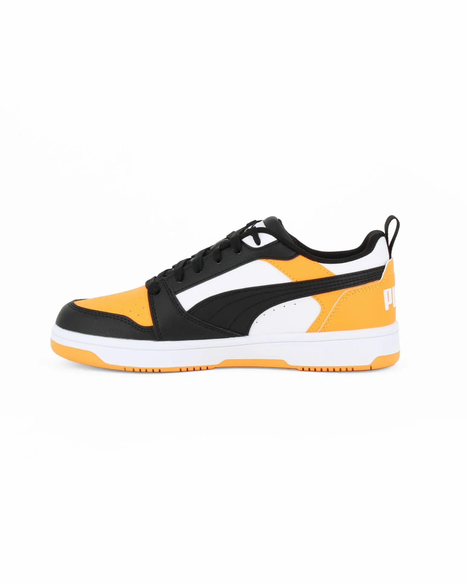 PUMA - SNEAKERS JUNIOR REBOUND V6 LO GS GIALLE CON DETTAGLI BIANCHI E NERI DAL 36 AL 39, 393833-18